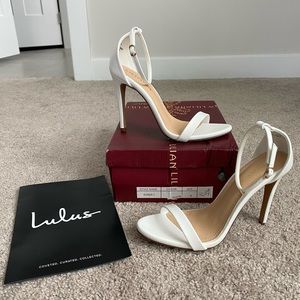 Size 8 white 3.5” heels